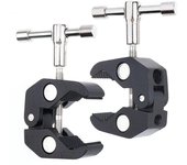 Soporte para cámara DSLR, monitor LCD, luz de estudio, pinzas de cangrejo de metal, clip, súper abrazadera para soporte de luz tipo pluma, brazo de pluma, trípode de cámara, monopié mágico negro