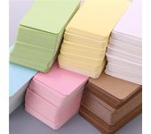 Tarjetas de papel para notas, Color sólido, pequeño rectángulo, Bloc de notas de papel, papel para mensajes, suministros escolares y de oficina, 100 Uds.