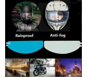 1X Película antivaho universal para lentes de casco de motocicleta, visera protectora resistente a la lluvia