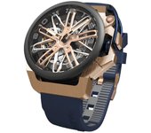 Reloj para hombre Mazzucato RIM GT con cronógrafo reversible y esfera esquelética automática GT5-RG negro