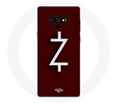 Coque pour Samsung Galaxy Note 9 Ozark Saison 4 Logo Z Blanc Fond Rouge