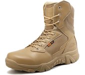 MCTIN Botas de Tobillo para Hombre Zapatos de Plataforma con Cordones Informales Zapatillas de Deporte con Cremallera Zapatos de Entrenamiento Impermeables 40 negro