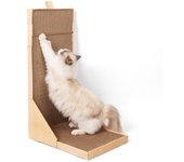 Rascador de cartón para gatos Pet Prime, protector de pared, afilador de uñas, superficie grande, rascador vertical para gatos beige