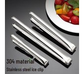 Pinzas para cubitos de hielo y aperitivos antideslizantes de acero inoxidable 304 para cocina 201 material 6 inches