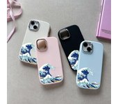N66 Wave Soft Back Cover para iPhone 13 14 15 Pro Max Samsung A54 A22 Xiaomi Poco X5 Redmi Huawei Realme Plating Frame Funda protectora de cámara for iPhone 7