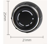 Perilla de volumen negra para Macan, de plástico y plateada, 97064292901 #2