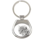 Highland Lynx - keychain with a cat, keychain with a print, personalized pendant from the Art-Dog brand plata