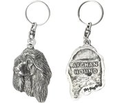 Lebrel Afgano, Tazi I - Colgante plateado con perro en caja decorativa, adorno para bolso, colgante para mochila de la marca Art-Dog plata