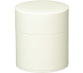 Lata de té pintada Nichi Nichi Tools, plana, 150 g, acero, fabricada en Japón, color blanco cáscara de huevo blanco