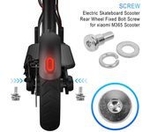 Tornillos de acero inoxidable para rueda trasera de patinete eléctrico Xiaomi M365/Pro E-Scooter Kickscooter, piezas de repuesto blanco