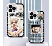Mini funda transparente anticaída para dispositivos Apple con los personajes de One Piece Zoro, Luffy, perfecta para 11va generación en adelante. iPhone 15 Pro Max