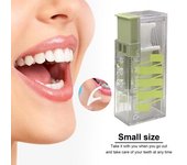 Caja de almacenamiento para selección de hilo dental, portátil, mantiene limpio, resistente, sin olores, organiza la caja de selecciones de hilo dental para viajes color rosa