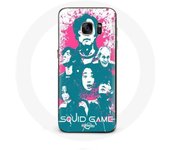 Coque pour Samsung Galaxy S6 Edge Squid Game Affiche personnages logo