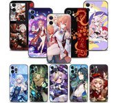 Funda para teléfono inteligente iPhone 13 12 11 Pro XS Max XR X 8 7 6 6S Plus SE 5 5S 13mini Funda de silicona Coque Genshin Impact Yae Miko iPhone 5 5S