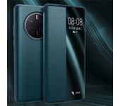 Funda de cuero con tapa magnética para teléfono Huawei P50 Pro P40 Lite P30 Honor 50 Nova 9 8 7 Mate 50 40 30 RS, funda Smart View a prueba de golpes For P50 naranja