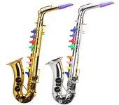 Saxofón de juguete Instrumentos musicales para niños Instrumentos musicales de viento y metal Canciones didácticas para niños pequeños Probados para su seguridad Sin BPA