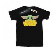 Star Wars Mens The Mandalorian The Child And Logo T-Shirt M blanco