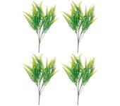 Flores artificiales resistentes a los rayos UV, realistas, 7 tenedores, sin riego, sin decoloración, bajo mantenimiento, arbusto de helecho de Boston realista, ropa sexual para adultos 1pc