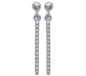 Les Trésors De Lily [K5152] - Boucles Argent 'Chorégraphie' argenté (rhodié) - 25x3 mm plata