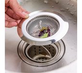 Colador de fregadero de cocina de 7cm, filtro con orificio de drenaje, colador de fregadero, desagüe de fregadero de baño de acero inoxidable, residuos 7cm verde