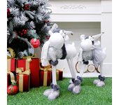 Nuevos adornos navideños de muñecos de peluche de ciervo, lindas decoraciones navideñas de ciervos, decoración del hogar del árbol de Navidad