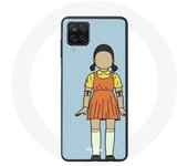 Coque Samsung Galaxy A12 Squid game la poupée géante de jeu