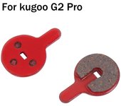 Pastillas de freno de disco hidráulicas de resina para patinete eléctrico kugoo G2 Pro Kickscooter, placas de fricción de disco de freno, accesorios de desgaste de rueda trasera rojo