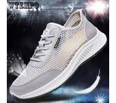 Zapatos de malla para hombre, zapatos de verano, transpirables, antideslizantes, ligeros, para caminar, desodorantes, deportivos, para correr, zapatos casuales para hombre 39 gris