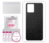 apgo Protective Skin Sticker for the back compatible with Realme 8 Pro, Wrap Film, Foil, Vinyl - Pattern Black Honeycomb