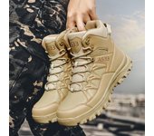 Botas de combate del desierto para hombre, de cuero genuino, para caza, trekking, acampada, montañismo, zapatos de trabajo de invierno, zapatillas para hombre 6.5