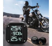 Sensores de presión de neumáticos para motocicletas TPMS Sistema de monitoreo de presión de neumáticos TMPS Sensor externo de neumáticos de 2 ruedas para motocicletas negro