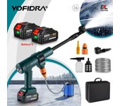 YOFIDRA 217PSI Lavadora a presión eléctrica sin escobillas 6 en 1 Pistola de agua para lavado de automóviles para batería Makita de 18 V Herramientas de limpieza con rociador de agua para jardín No Battery