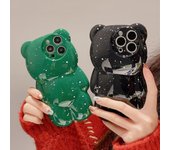 Funda de teléfono Corea 3d de dibujos animados de oso Splash Ink para Iphone 14 13 12 11 Pro Max 13 14pro Girl Lovely Animal funda de silicona a prueba de golpes For iPhone 14Pro Max