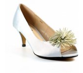 Lunar Mujeres/Señoras Lucia Satin Court Zapatos 6 UK plata