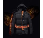Abrigo de invierno para hombre, abrigo cálido de algodón con cuello, parka gruesa, ropa larga S