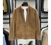 Chaqueta Sherpa afelpada para hombre, chaqueta informal de manga larga con cremallera completa y parte delantera abierta, abrigo cálido de polar de invierno para deportes al aire libre, uso diario M café