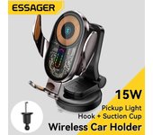 Essager-cargador inalámbrico para coche, soporte para teléfono, estación de ventilación de aire para iPhone 15, 14, 13, Samsung, Xiaomi, carga rápida de 15W Air outlet type negro