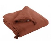 Edredon ou Bout de lit  Gaïa  toutes dimensions  Gaze de Coton  - Gaïa Terracotta - 90 x 200 cm