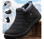 Botas de hombre Botas de invierno impermeables Botas de nieve ligeras Zapatos de piel cálidos para hombre Botas de tobillo Unisex de talla grande 47 Zapatos informales sin cordones 47