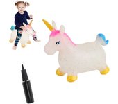 Caballo Hinchable Saltarín Animal Inflable Juguete para Montar con Bomba Regalos para Niños Niñas