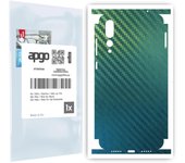 apgo Protective Skin Sticker for the back+sides compatible with Huawei P20 Pro, Full Wrap Film, Foil, Vinyl - Pattern Carbon Chameleon CAKA1