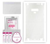 apgo Protective Skin Sticker for the back+sides compatible with Samsung Galaxy Note 9, Full Wrap Film, Foil, Vinyl - Pattern Matte Transparent