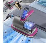 Aspirador de colchones Aspirador de cama portátil Máquina de limpieza inalámbrica para almohadas Sábanas Colchones Sofás y otras superficies de tela Cable Fr Free Size oro