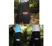 Pantalones vaqueros holgados con bordados de estilo hip hop Y2k, ropa de calle, pantalones vaqueros de cintura alta para hombre y mujer, pantalones negros Harajuku S