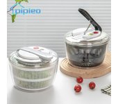 Ensalada Spinner lechuga verduras lavadora secadora escurridor colador para verduras de hoja herramientas de cocina blanco