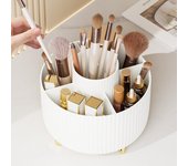 Caja de almacenamiento de cosméticos, soporte giratorio para bolígrafos, tocador, gran capacidad, estante de almacenamiento para brochas de maquillaje, sombras de ojos, pinceles, soporte para lápiz labial