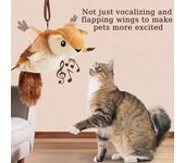 Juguete interactivo con alas batientes para gatos, recargable, eléctrico, de peluche, con forma de águila, ardilla o murciélago, con sonido, ideal para gatos de interior. C