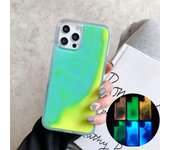 Estuche luminoso de arena de neón para iPhone 13 12 11 Pro Max X XR XS Max 7 8 Plus, funda para teléfono con purpurina líquida que brilla en la oscuridad y arena movediza For iPhone 11 Pro