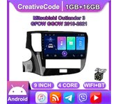 Radio con GPS para coche, reproductor Multimedia con Android, 10 pulgadas, navegador estéreo, WIFI, 1 + 16GB, para Mitsubishi Outlander 3 GF0W GG0W 2018 - 2021