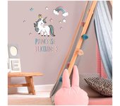 Les Trésors De Lily [Q8289] - Planche de stickers 'Licorne My Unicorn' multicolore (Princesse Licorne) - 20x70 cm blanco